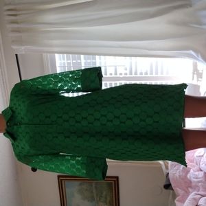 Adrianna Papell, 3/4 sleeves , green dress,M.